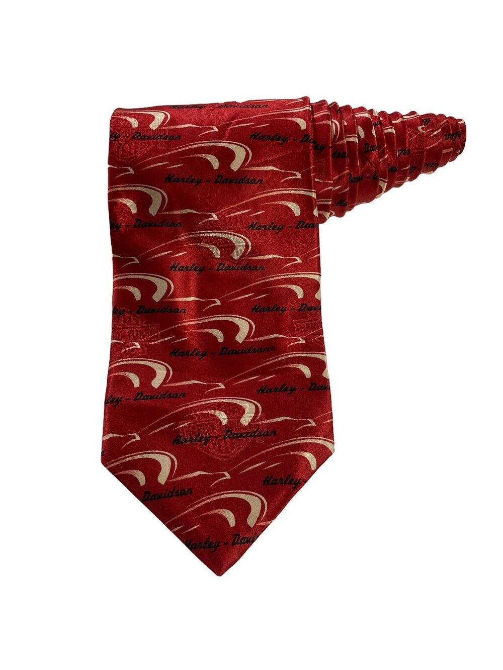 Ralph Marlin Harley Davidson Soaring Eagle Logo 2006 Novelty Necktie 100% Silk